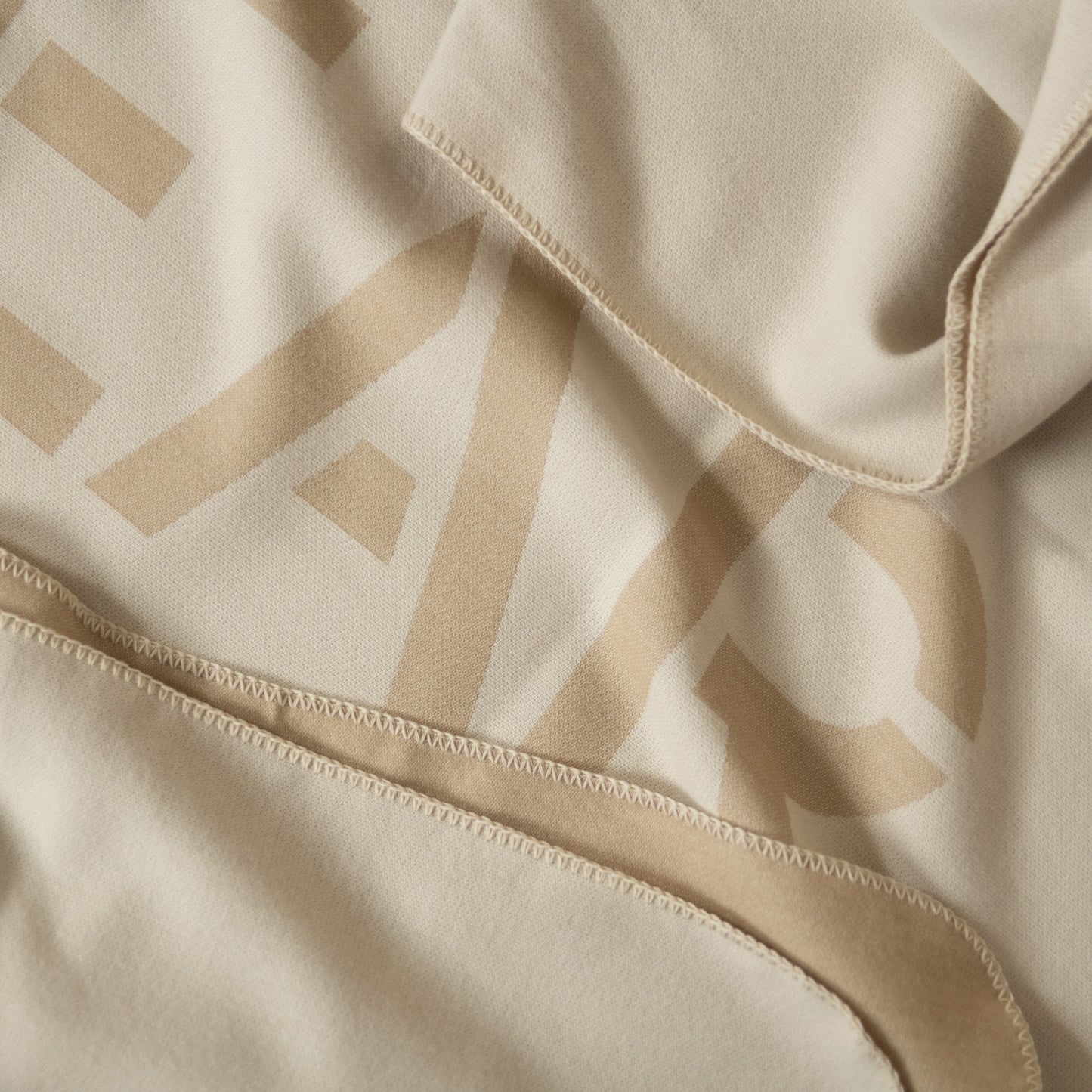Wolldecke / Throw: NOFEAR Sand/Leinen
