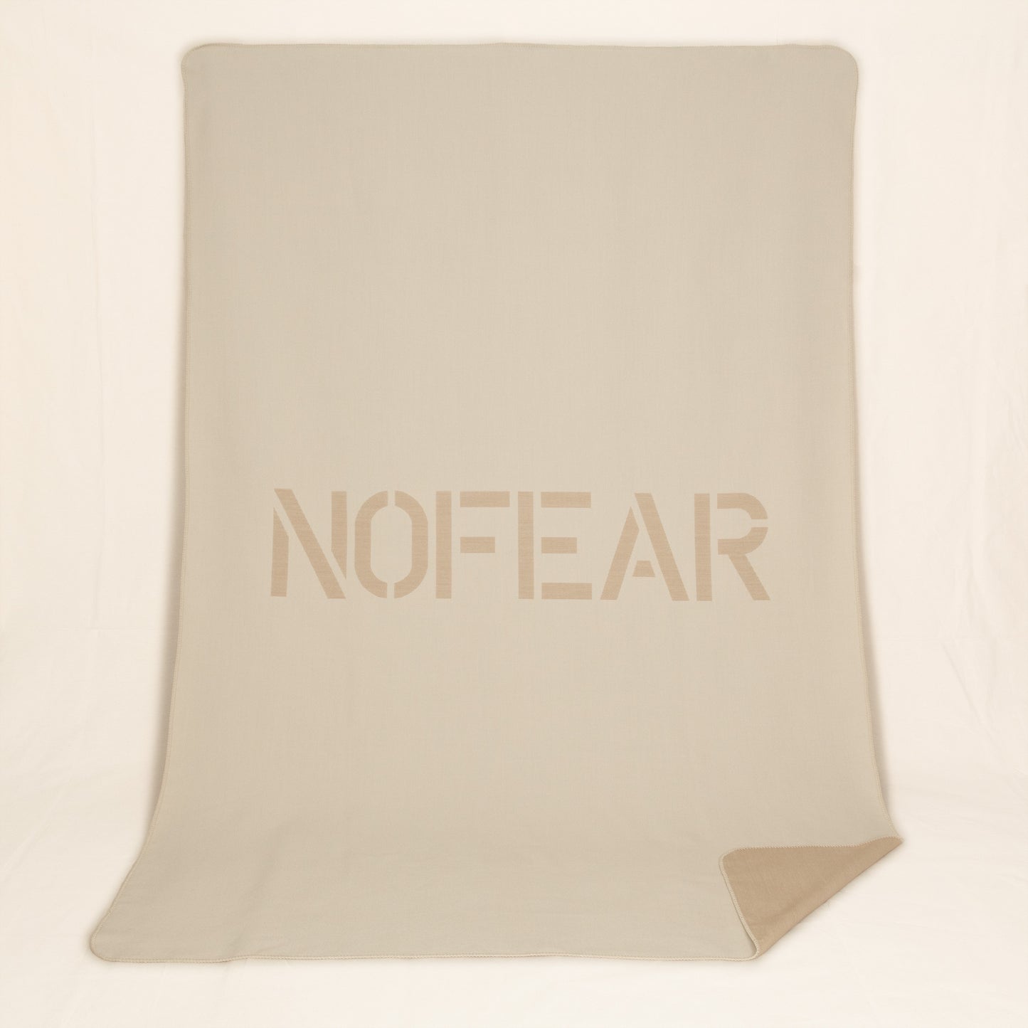 Wolldecke / Throw: NOFEAR Sand/Leinen