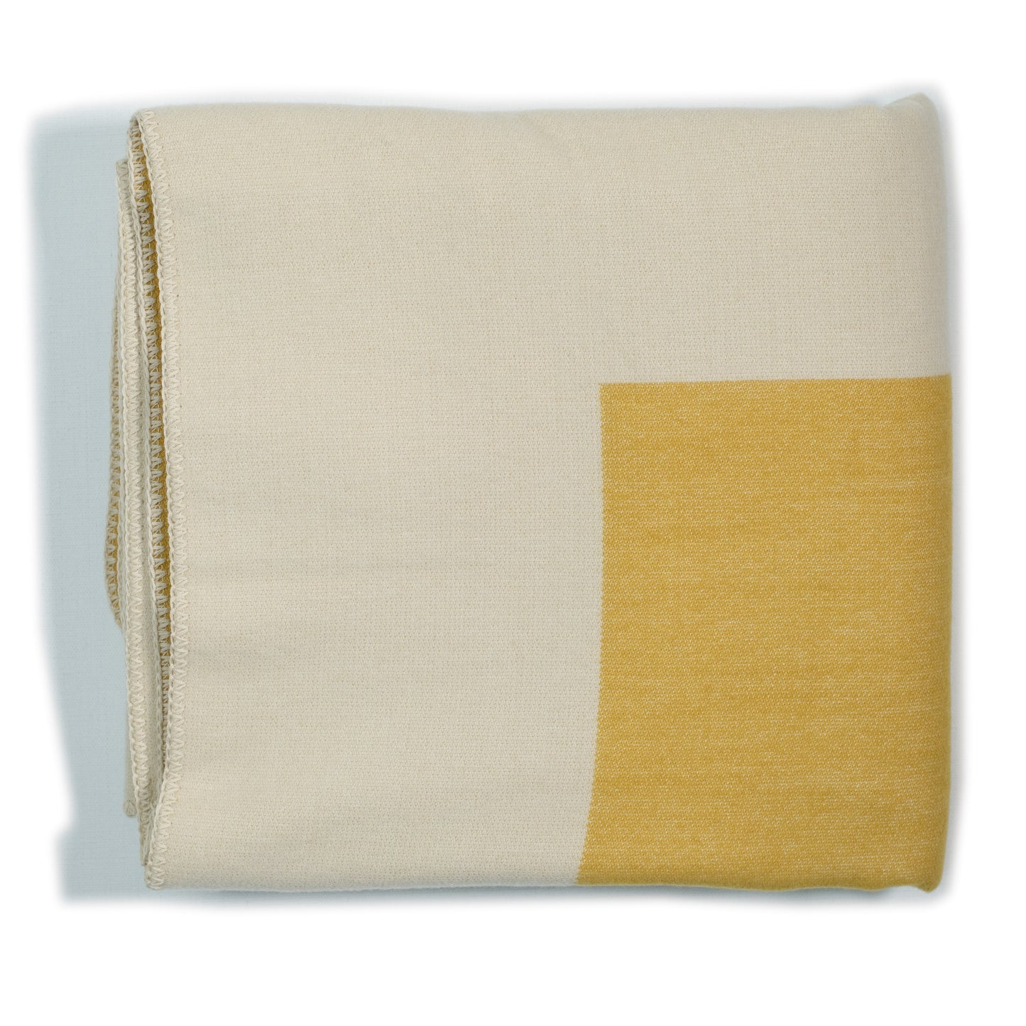 Wolldecke / Throw: SQUARE Neapelgelb/Leinen